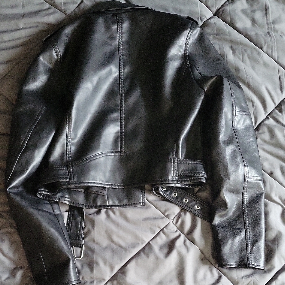 Pull&Bear Black Motorcycle Jacket - Picture 8 of 8